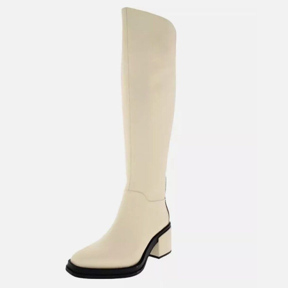 Franco Sarto Womens Dorica Leather Over-The-Knee Boots